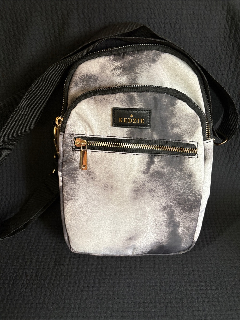 Kedzie Gray Tie-Dye Crossbody Bag